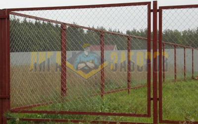 Забор из сетки-рабица в секциях купить